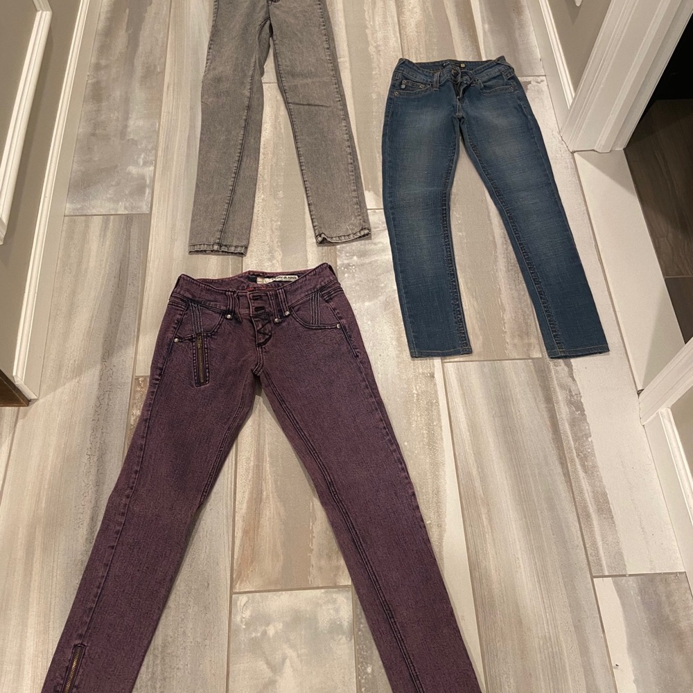Three pairs of jeans